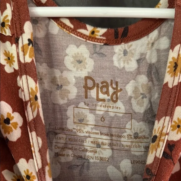 Little Sleepies Mocha Blossoms Twirl Dress - Picture 2 of 5